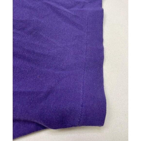 VINTAGE Pocket Blank T-shirt Men XL Purple USA 90s Single Stitch - Picture 4 of 7